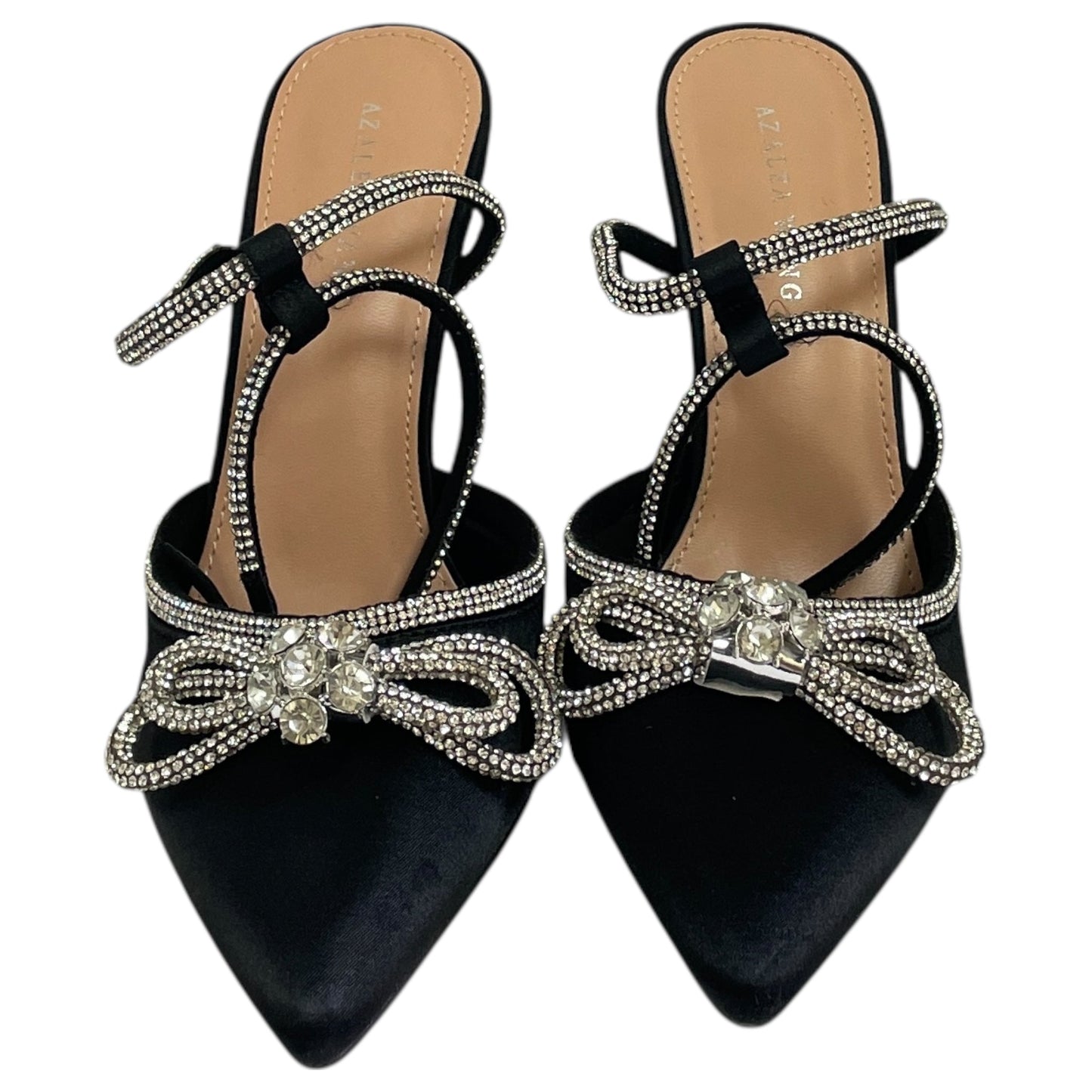 Shoes Heels Stiletto By Azalea Wang In Black & Silver, Size:6