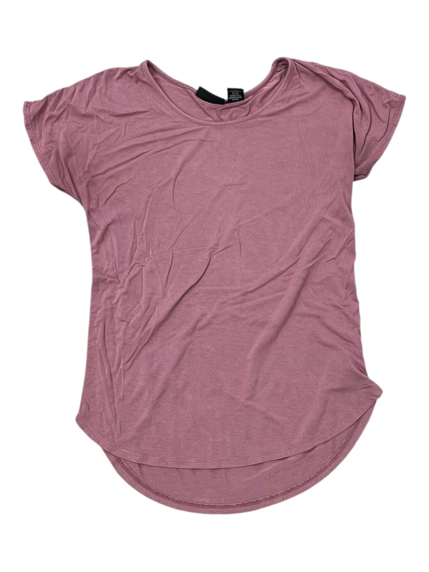 Top Ss Basic By Adrienne Vittadini In Mauve, Size:Xs