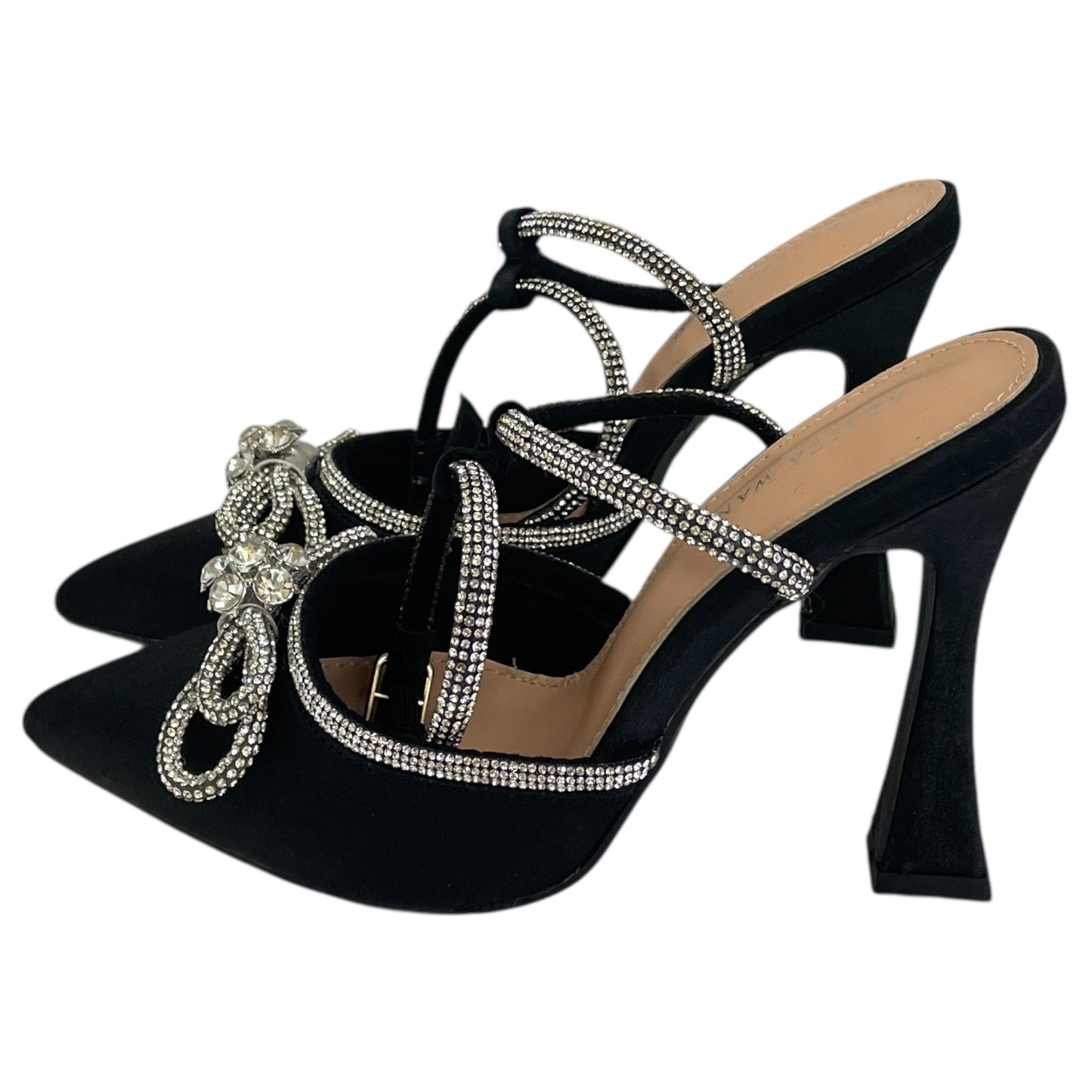 Shoes Heels Stiletto By Azalea Wang In Black & Silver, Size:6