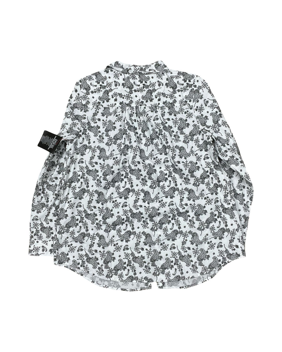 Blouse Ls By Romans In Black & White, Size:Xl