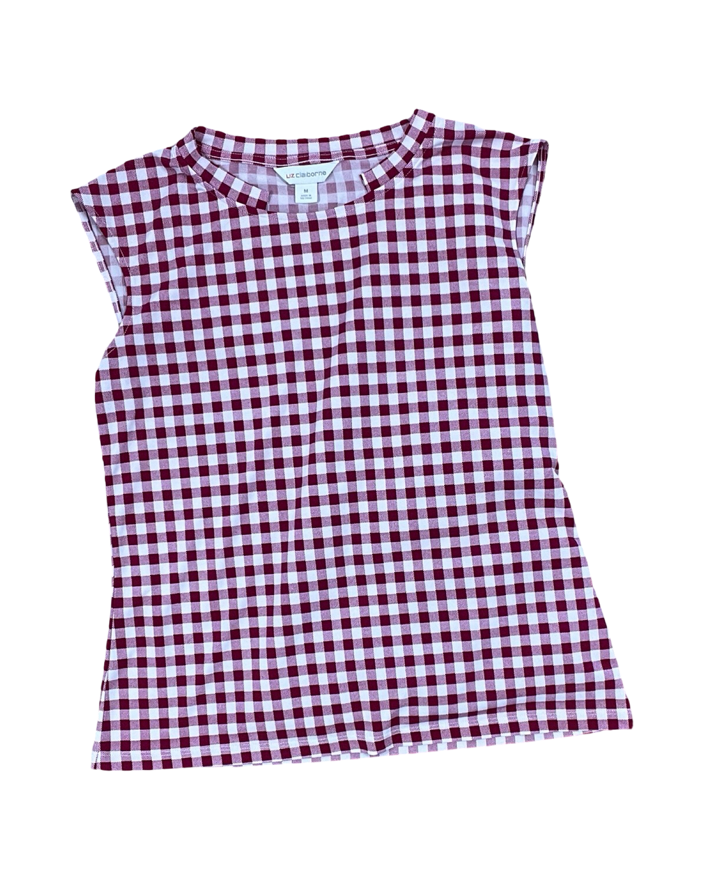 Top Sleeveless By Liz Claiborne In Pink & White, Size:M