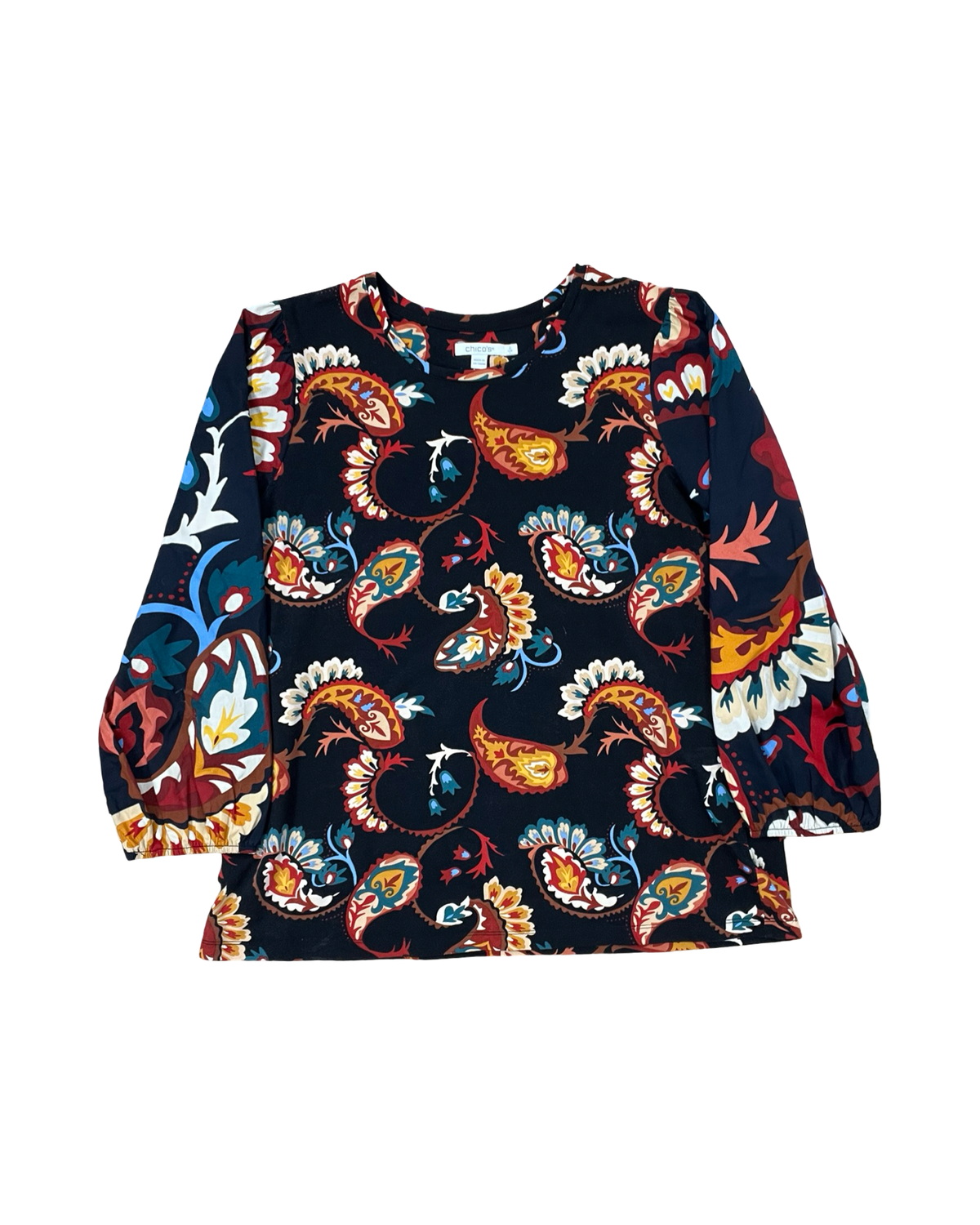 Top Ls By Chicos In Black, Size:L