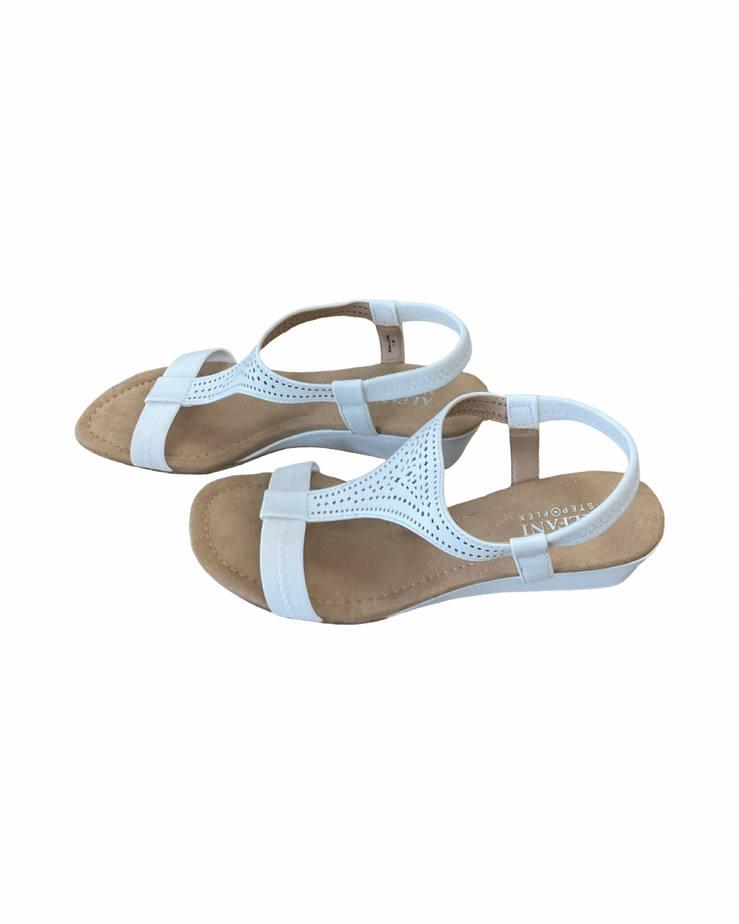 Sandals Heels Wedge By Alfani In White, Size:7.5