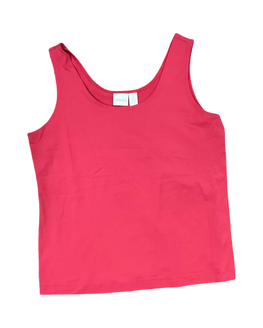 Top Sleeveless By Chicos In Pink, Size:2