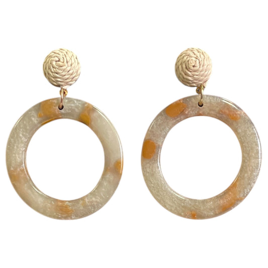 EARRINGS DANGLE/DROP by  CME In TAN