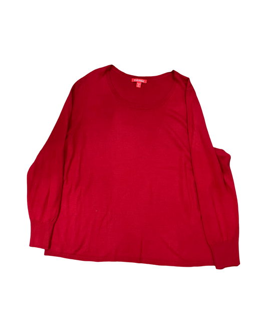 Sweater By Roz And Ali In Red, Size:2X