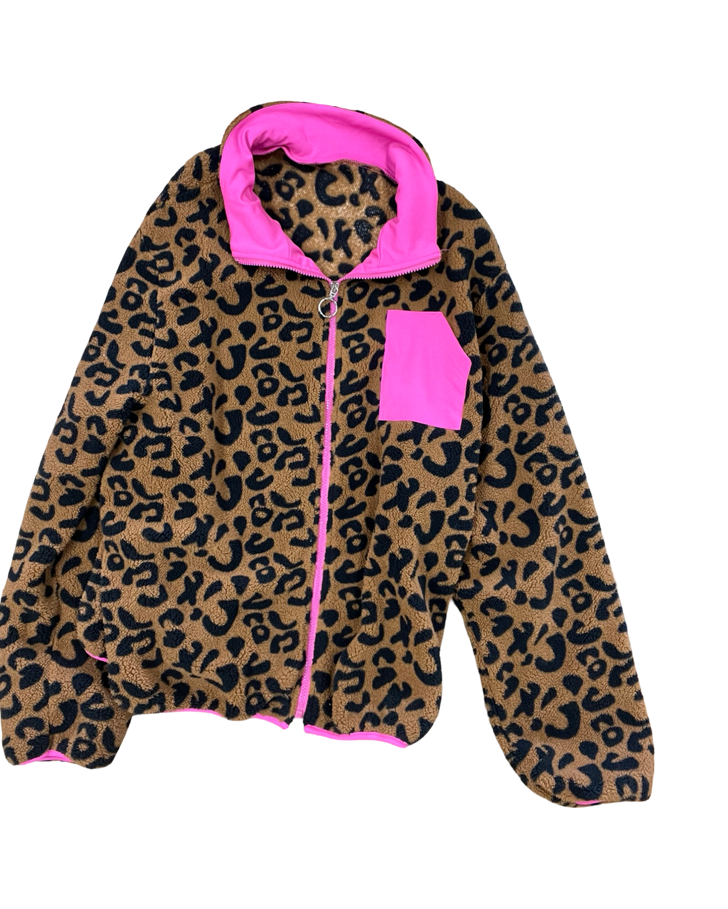 Jacket Fleece By Clothes Mentor In Animal Print, Size:Xl