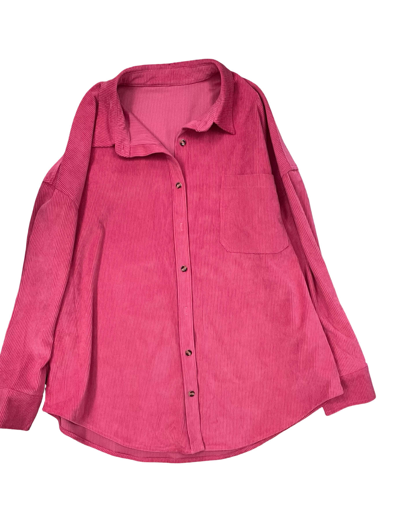 Jacket Shirt By Clothes Mentor In Coral, Size:2X