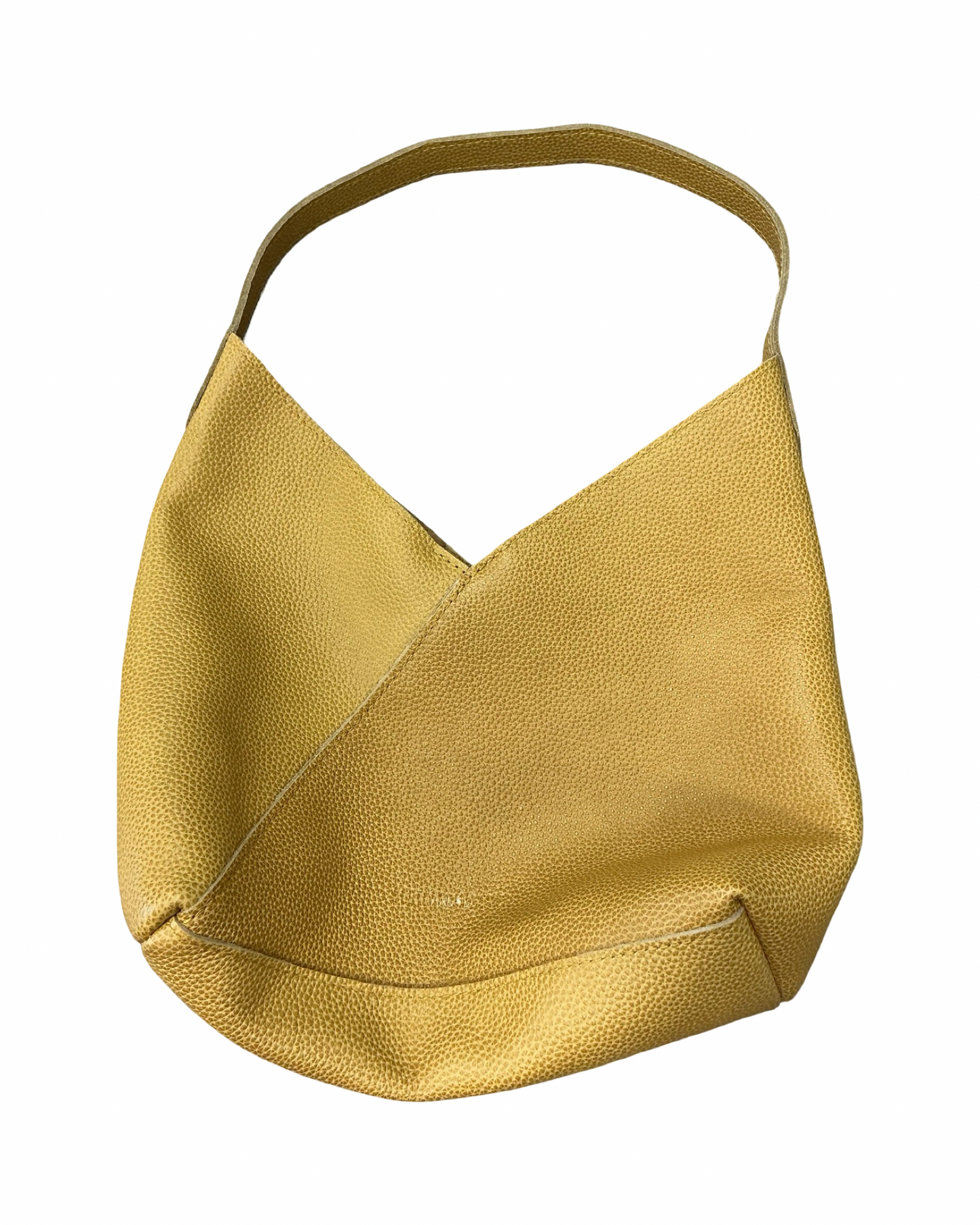 Handbag By Portland Leather In Yellow, Size:Medium