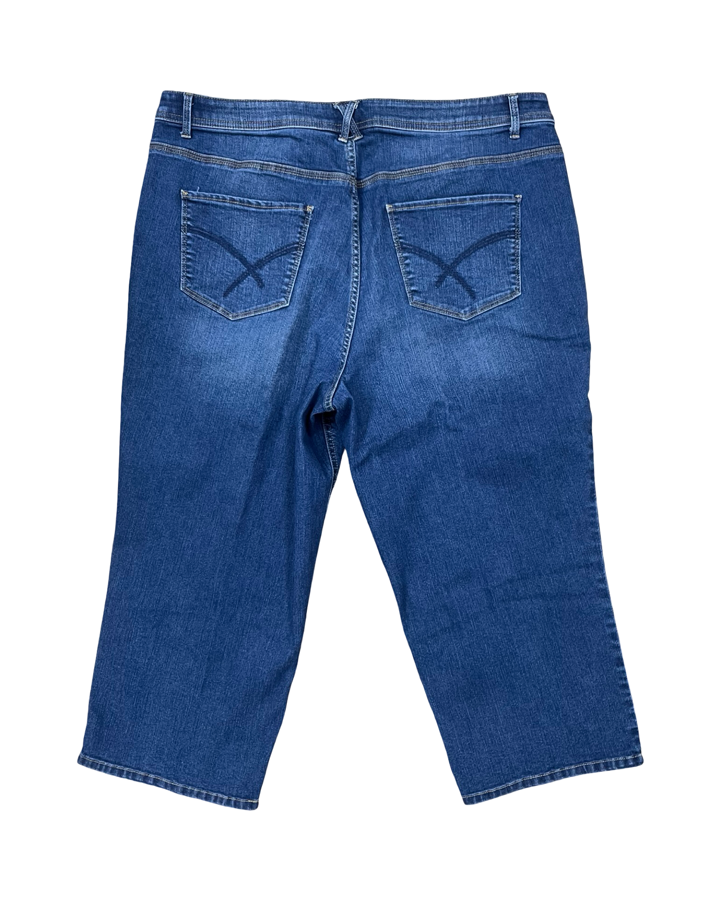Jeans Cropped By Christopher And Banks In Blue Denim, Size:16