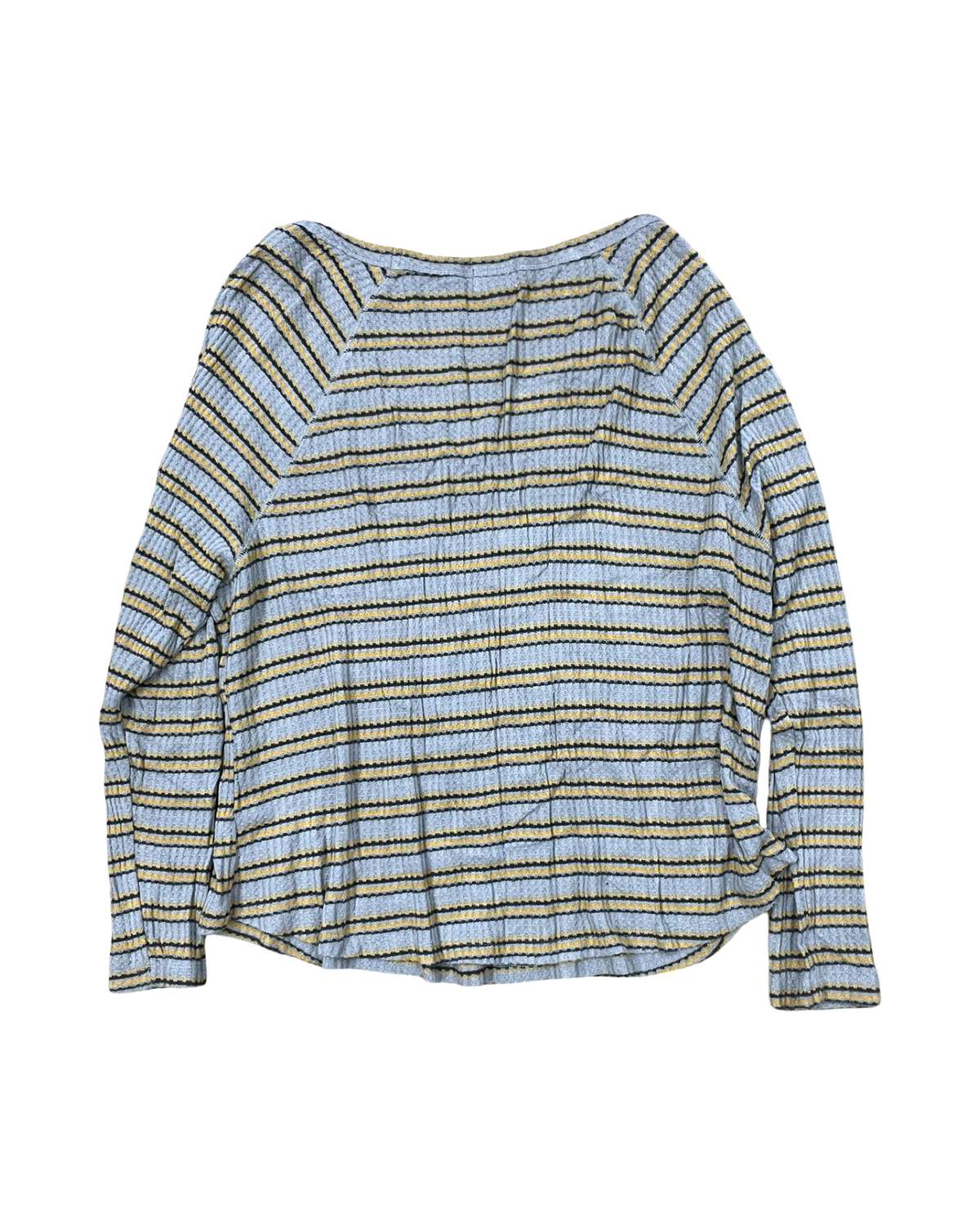 Top Ls By Bke In Grey & Yellow, Size:M