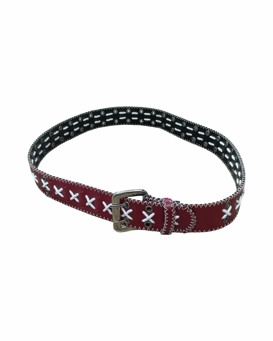 Belt By Clothes Mentor In Red, Size: