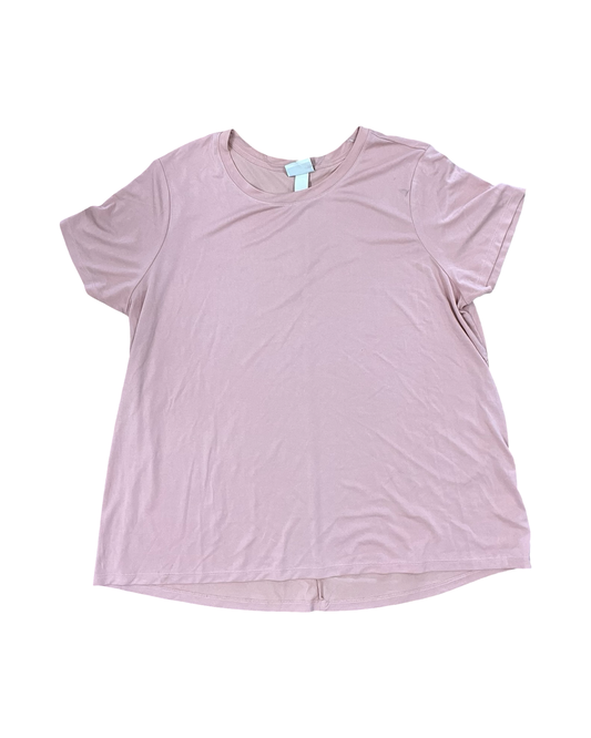 Top Ss By Ava & Viv In Peach, Size:1X