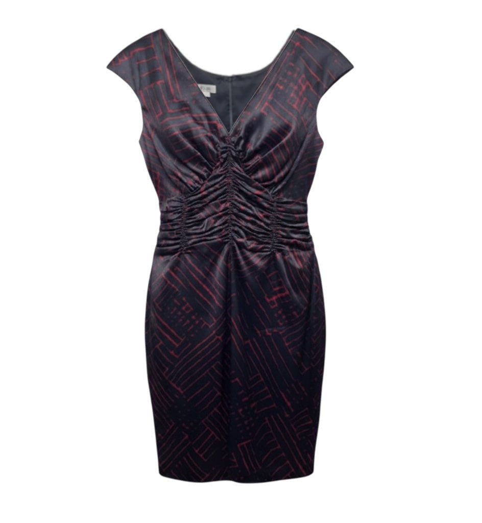 Dress Party Midi By Kay Unger In Striped Pattern, Size: 10