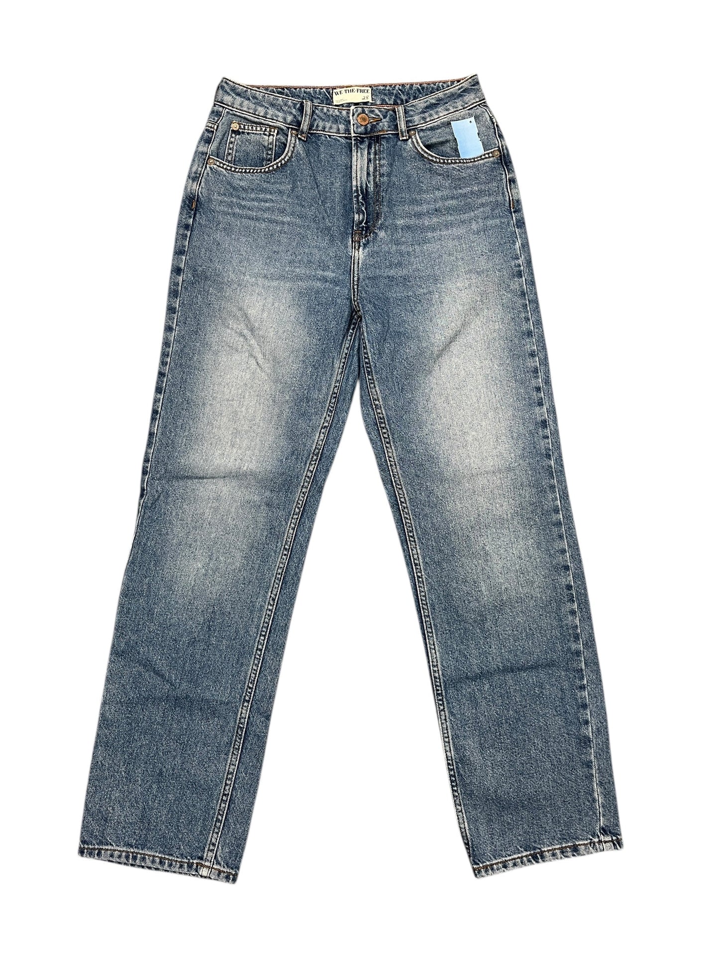 Jeans Straight By We The Free In Blue Denim, Size:6