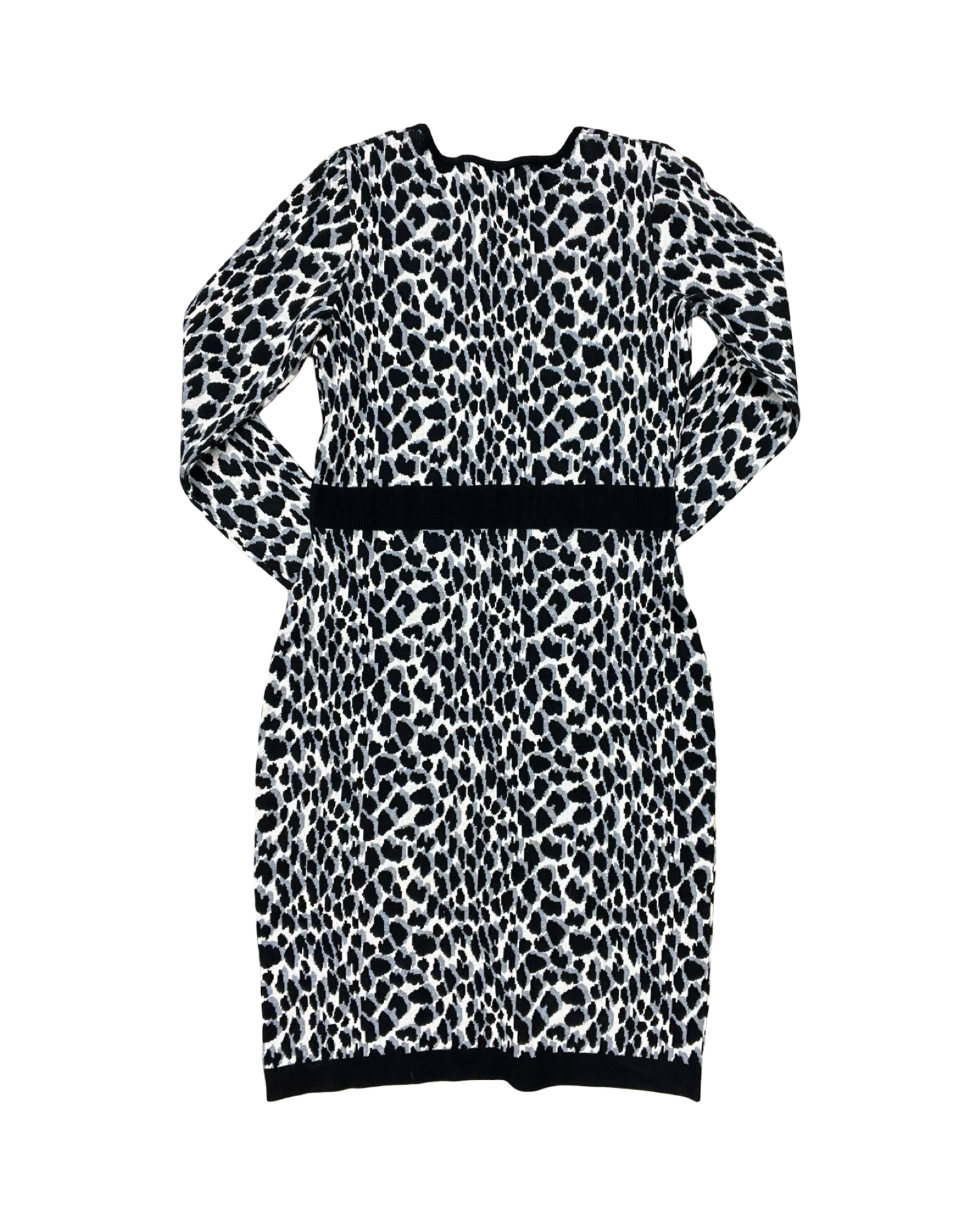 Dress Casual Midi By Taylor In Black & Cream, Size:M