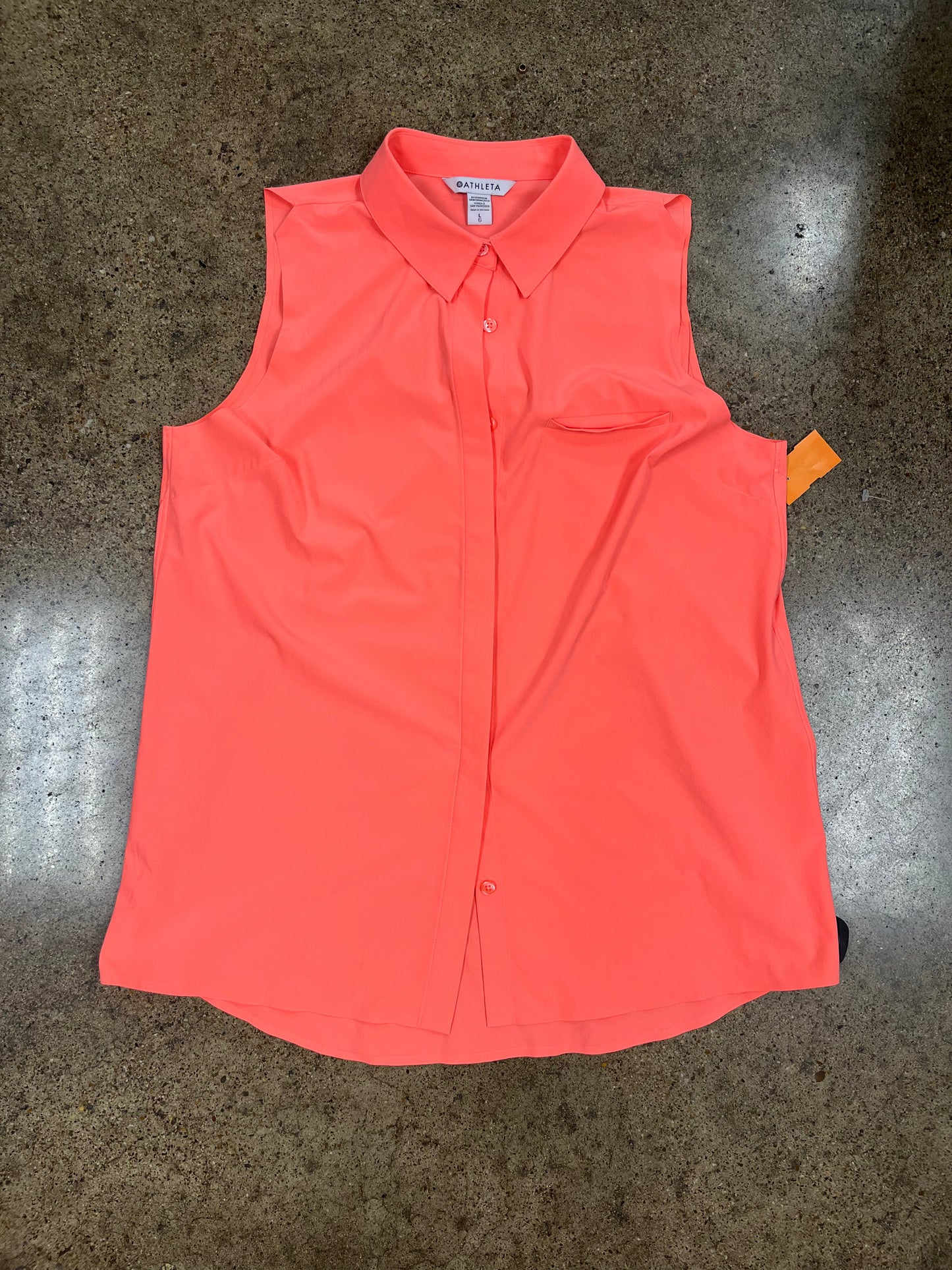 Athletic Tank Top By Athleta In Coral, Size:L