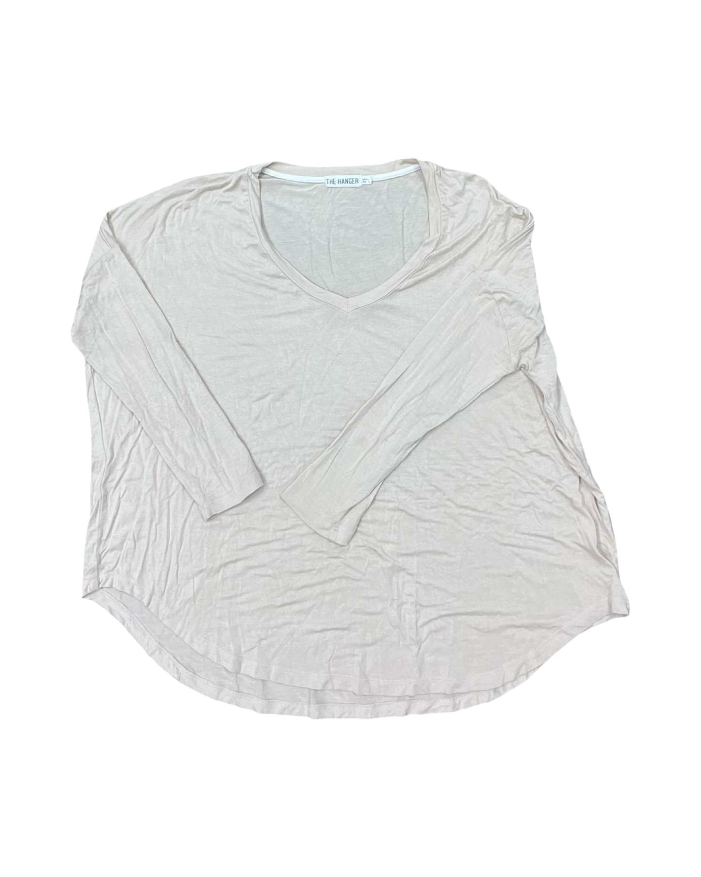 Top Ls Basic By Clothes Mentor In Cream, Size:L