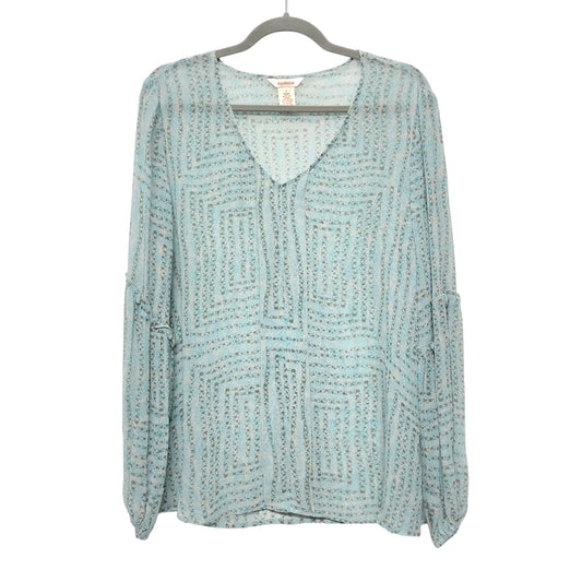 TOP LS by SUNDANCE In BLUE & GREY, Size: L