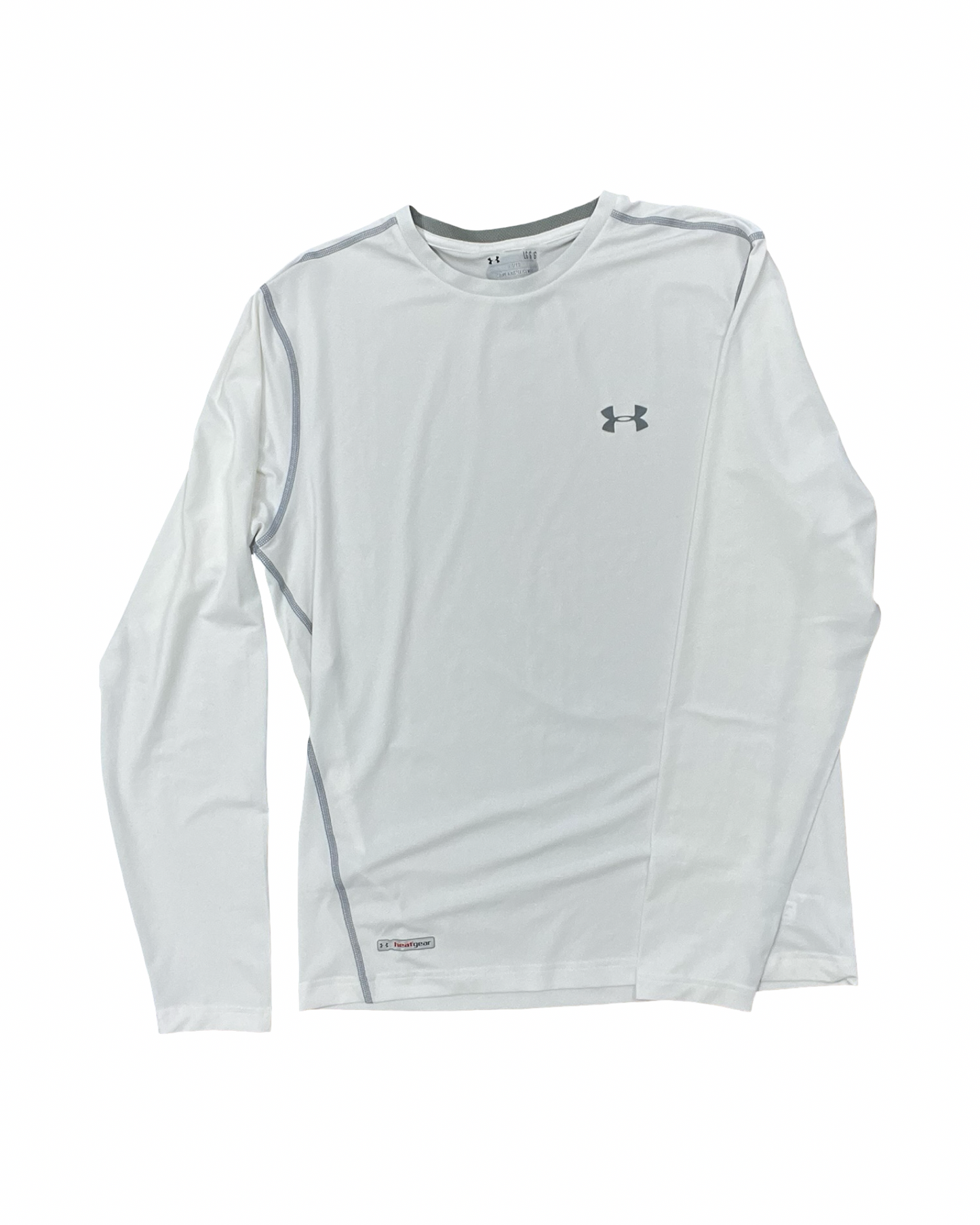 Athletic Top Ls Collar By Under Armour In White, Size:L