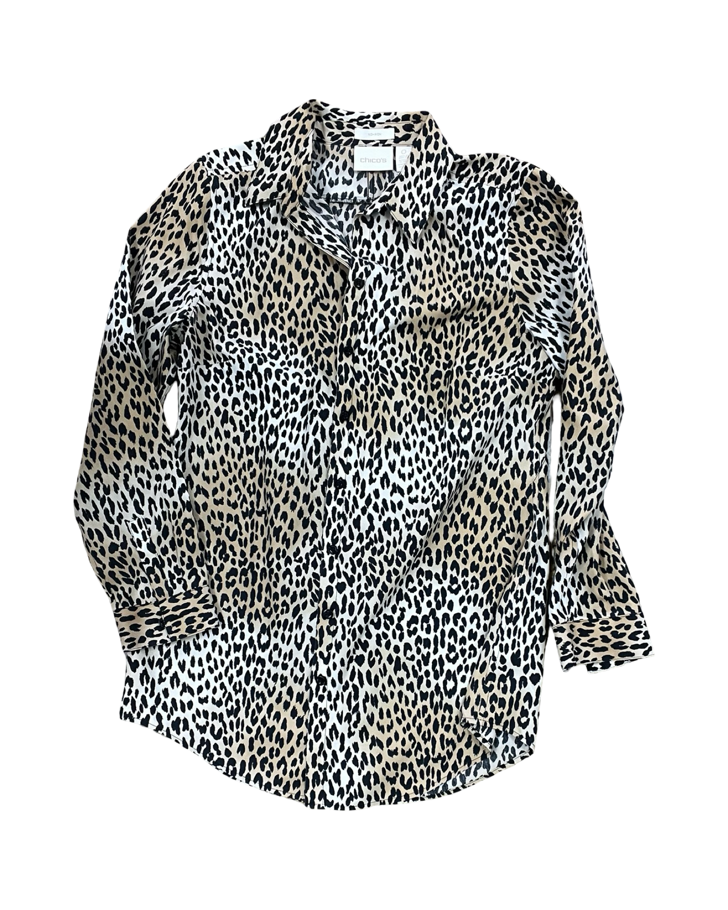 Blouse Ls By Chicos In Animal Print, Size:S