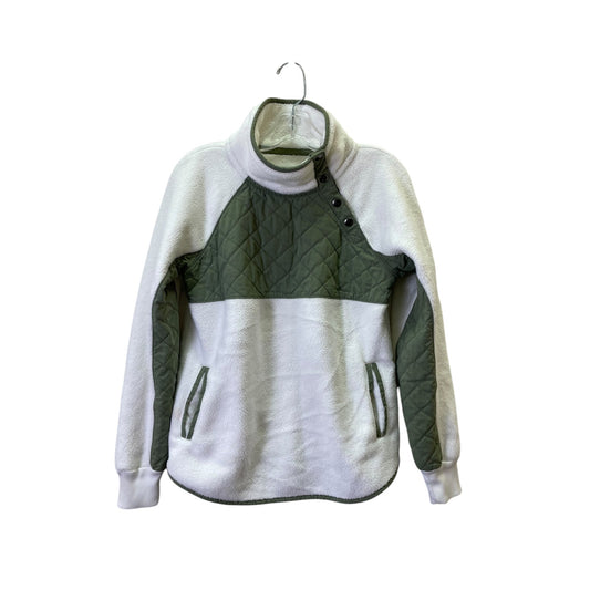 Athletic Sweatshirt Collar By Abercrombie And Fitch In Green & White, Size:Xs