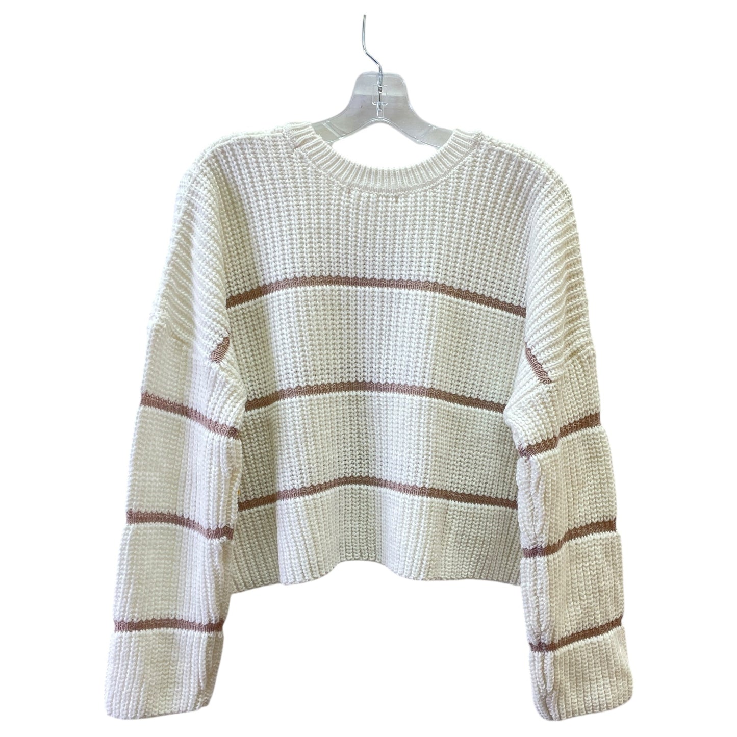 Sweater By Moon And Madison In Brown & Cream, Size:M