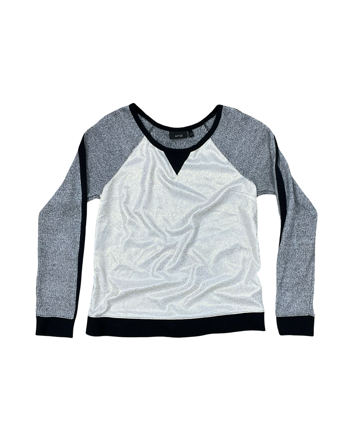 Top Ls By Apt 9 In Black & Grey, Size:S