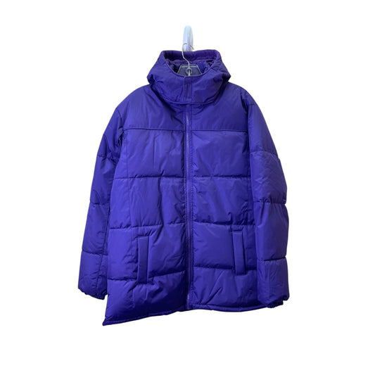 Coat Puffer & Quilted By CME In Purple, Size:1X