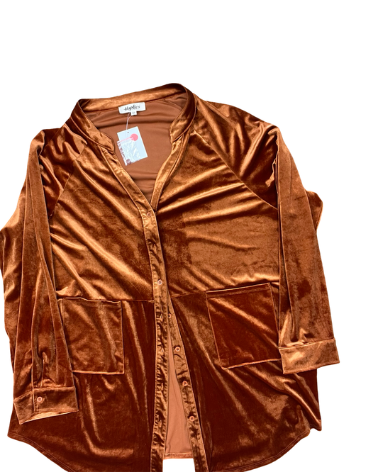 Sweater Cardigan By Haptics In Orange, Size:3X