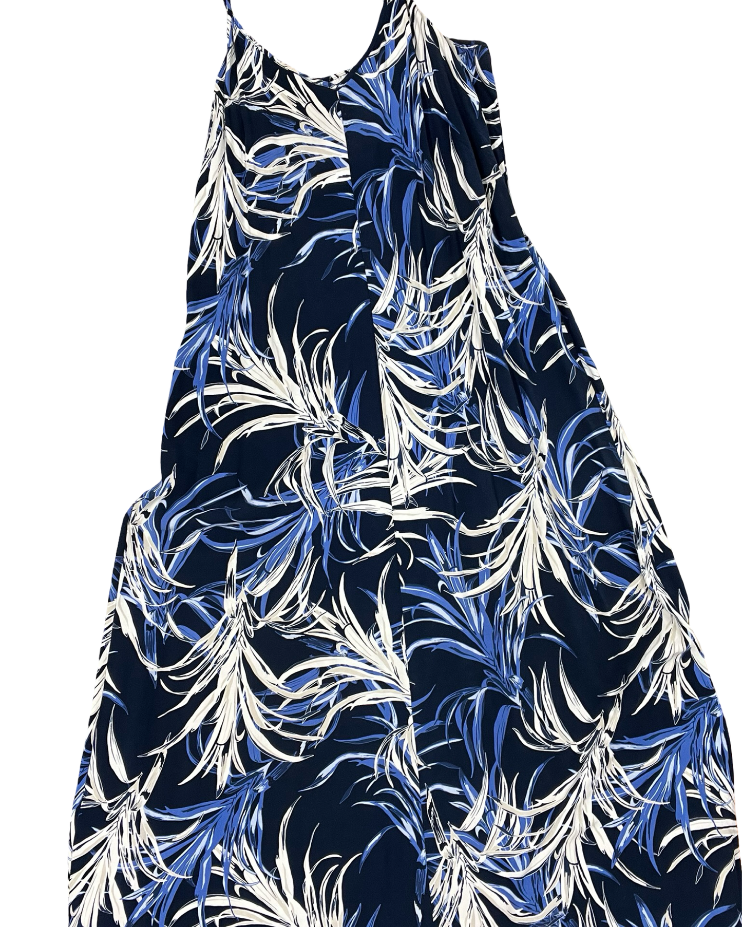 Dress Casual Maxi By Gap In Blue & Cream, Size:L