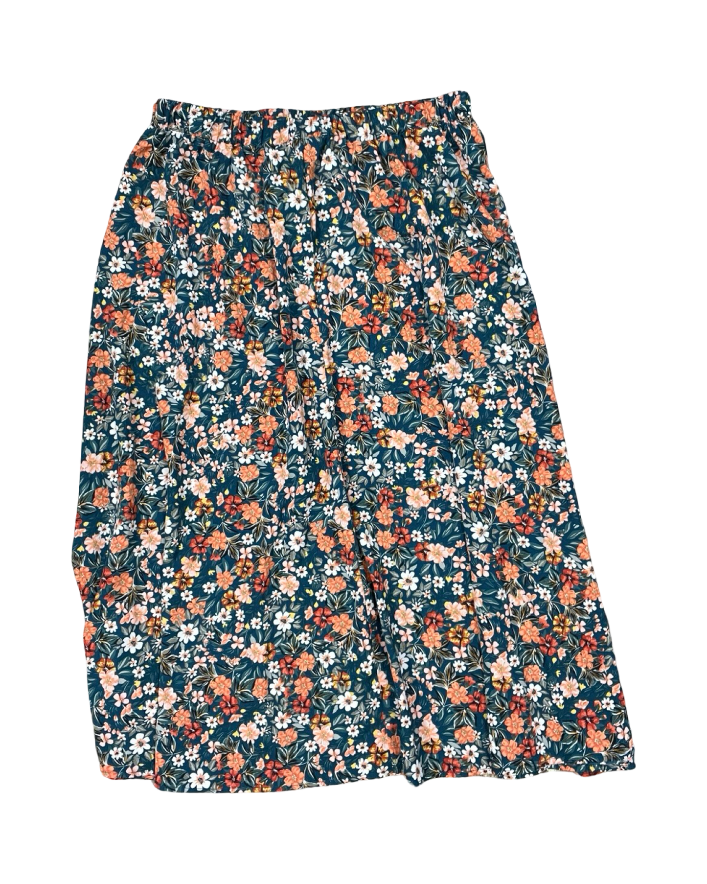 Skirt Maxi By Clothes Mentor In Green & Orange, Size:L