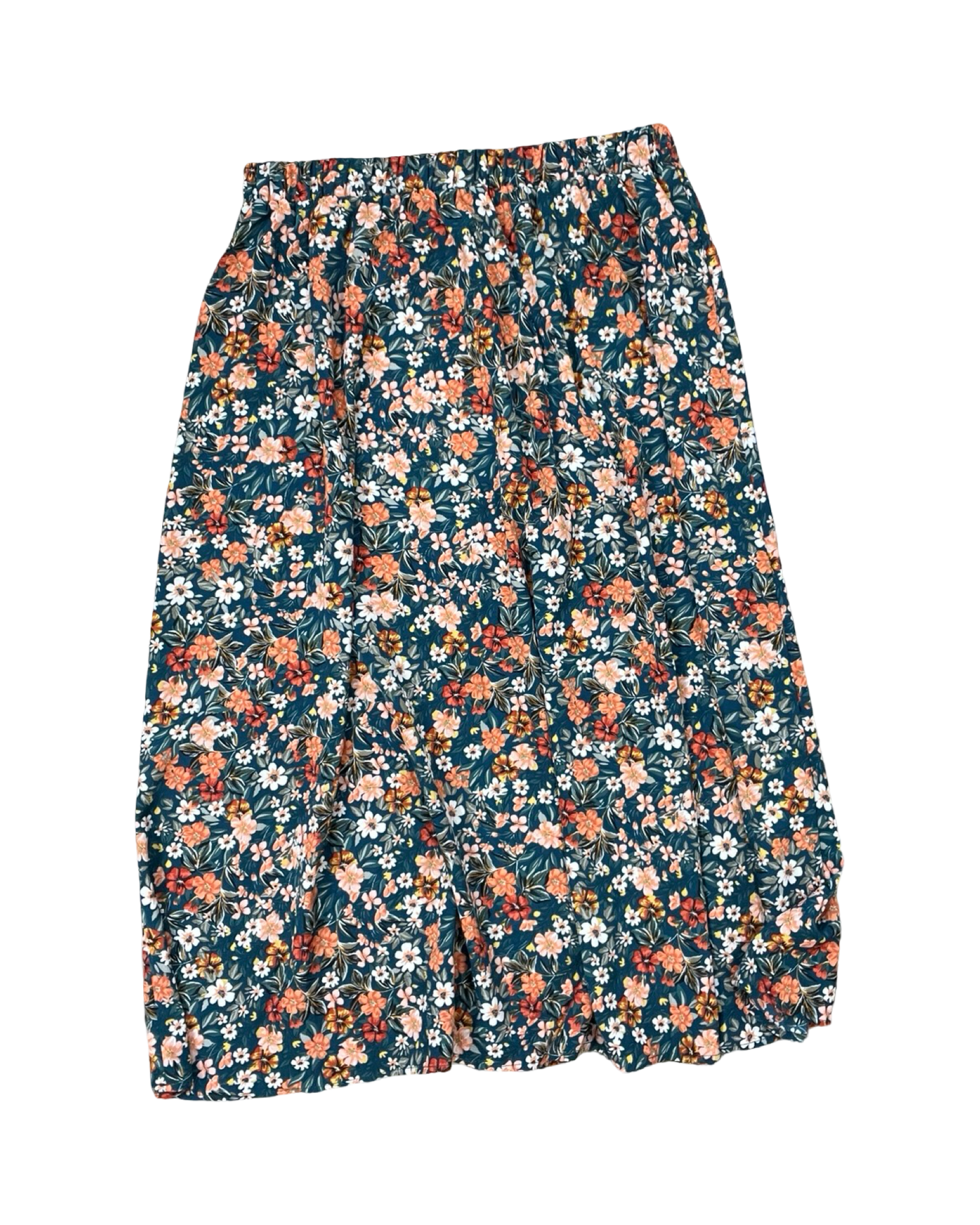 Skirt Maxi By Clothes Mentor In Green & Orange, Size:L