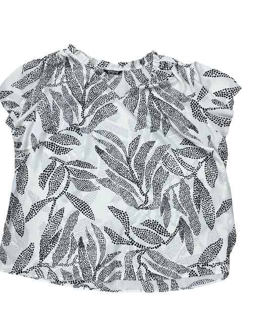 Top Ss By Bloomchic In Black & Cream, Size:4X
