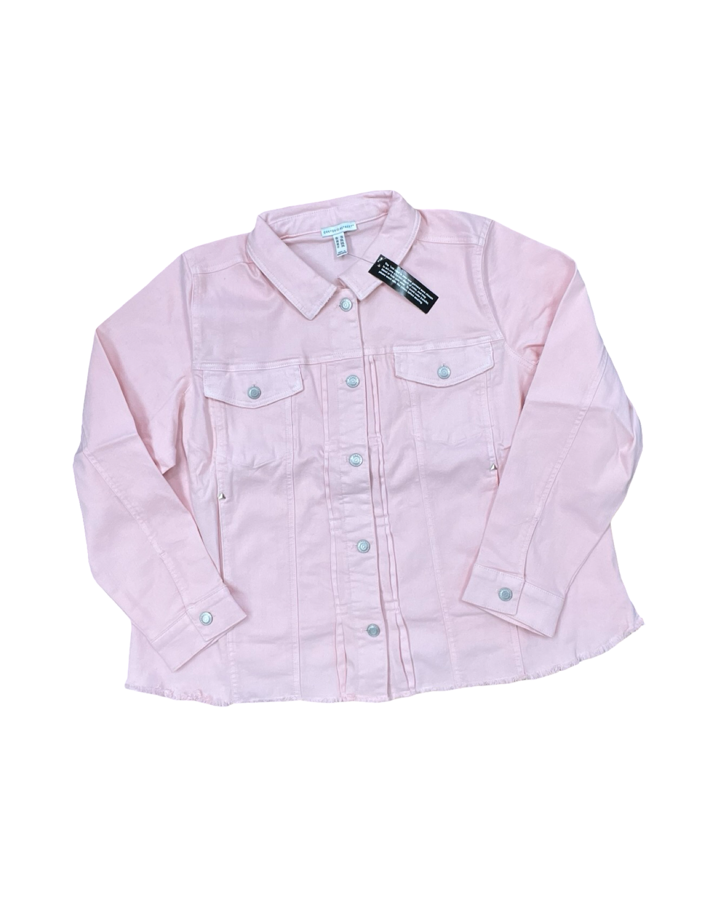 Jacket Denim By Clothes Mentor In Pink Denim, Size:2X