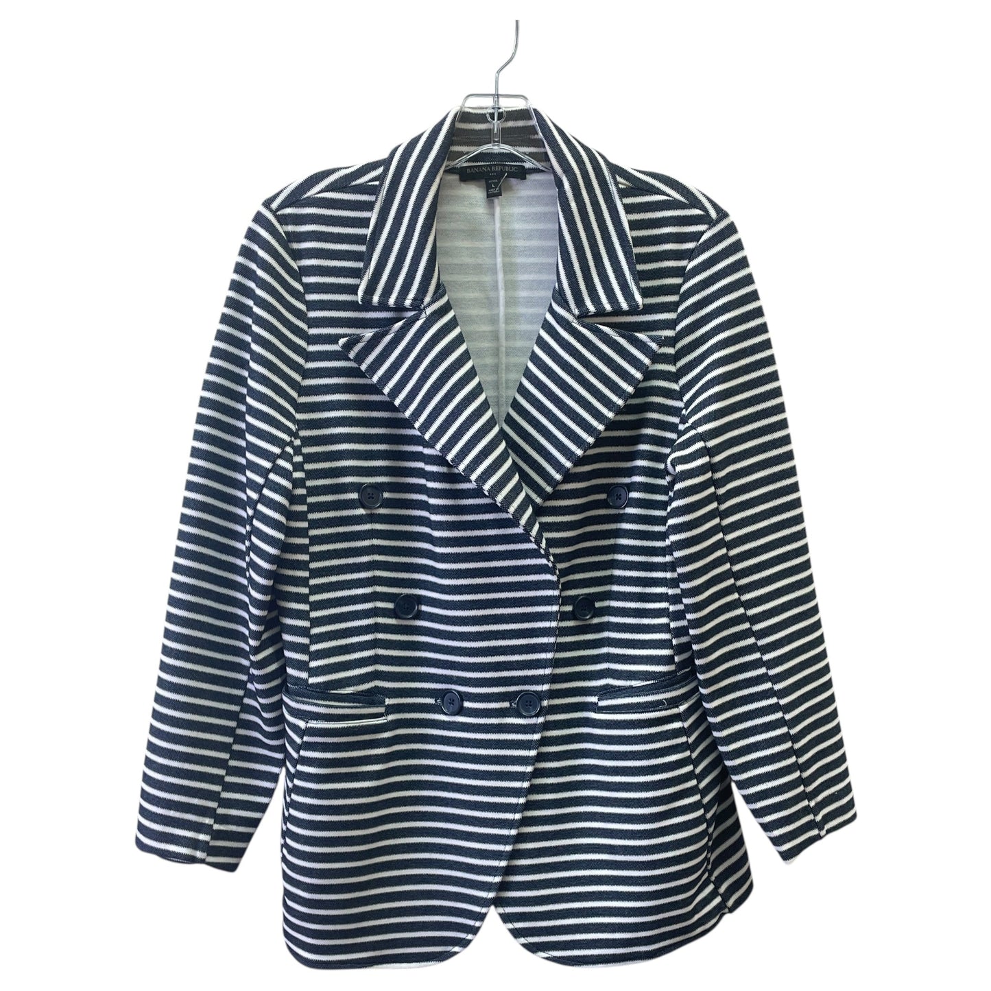 Blazer By Banana Republic In Blue & White, Size:L