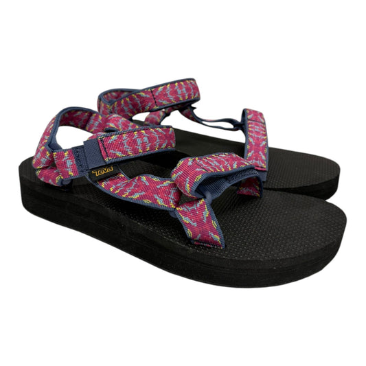 Sandals Flats By Teva In Pink, Size:9