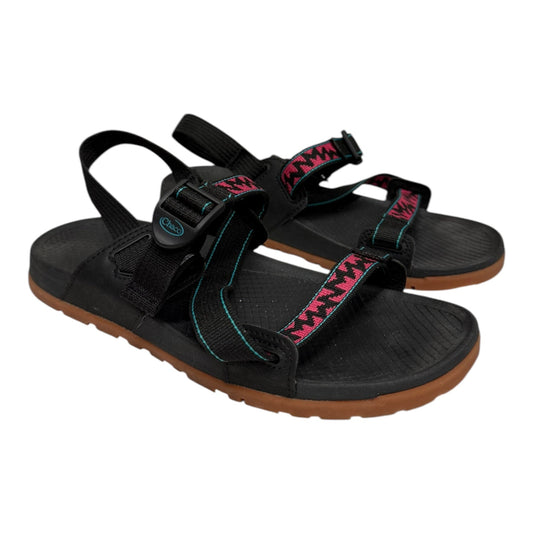 Sandals Flats By Chacos In Black & Pink, Size:9