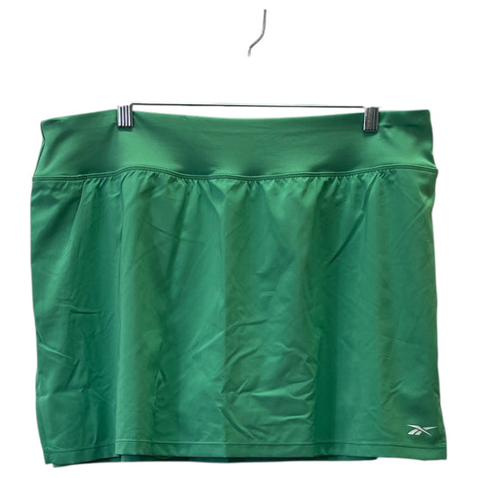 Athletic Skort By Reebok In Green, Size:2X