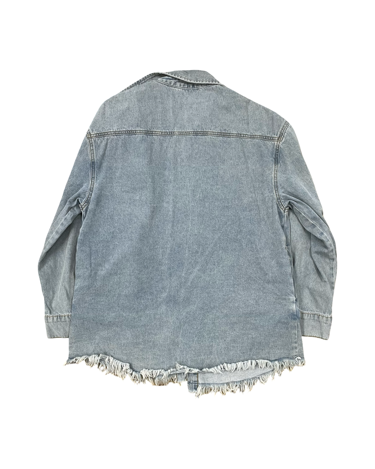 Blouse Ls By Clothes Mentor In Blue Denim, Size:S