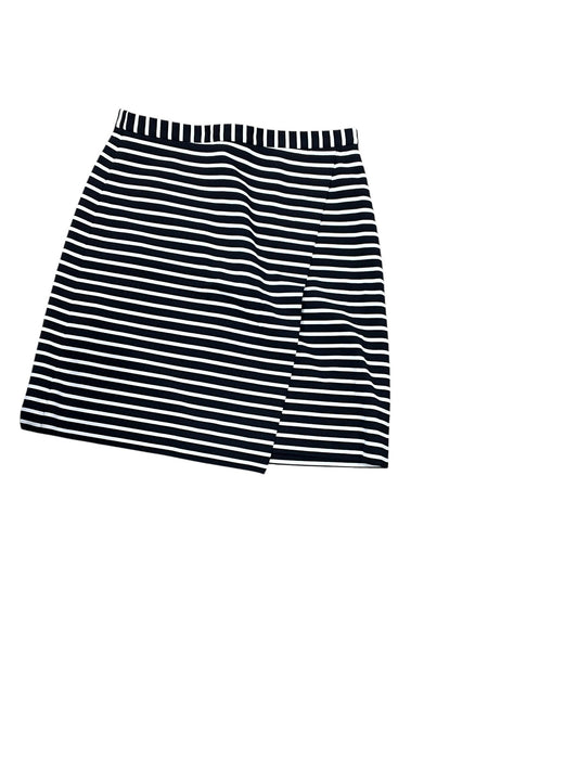 Skirt Mini & Short By Ann Taylor In Blue & White, Size:Sp