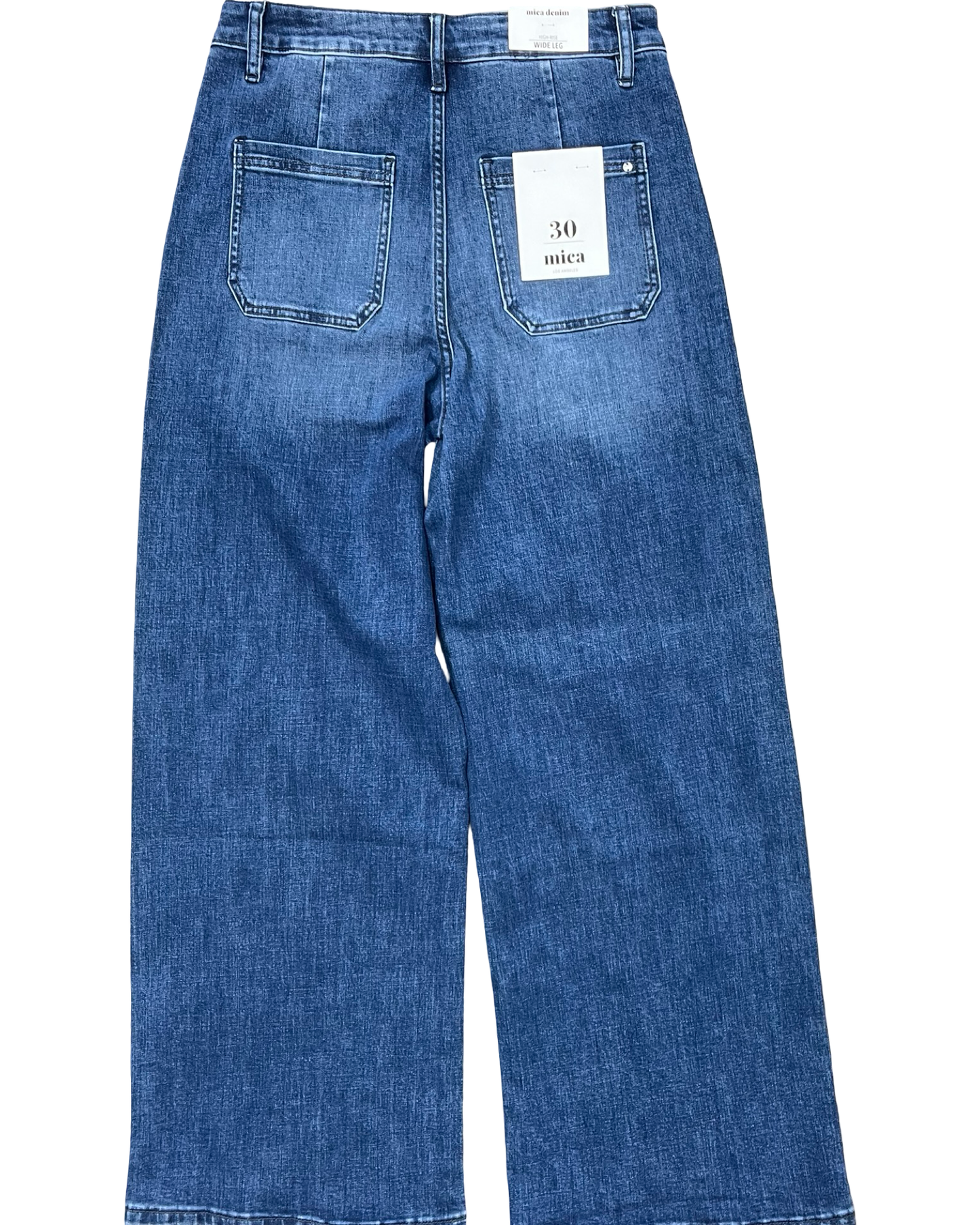 Jeans Wide Leg By Micas In Blue Denim, Size:10
