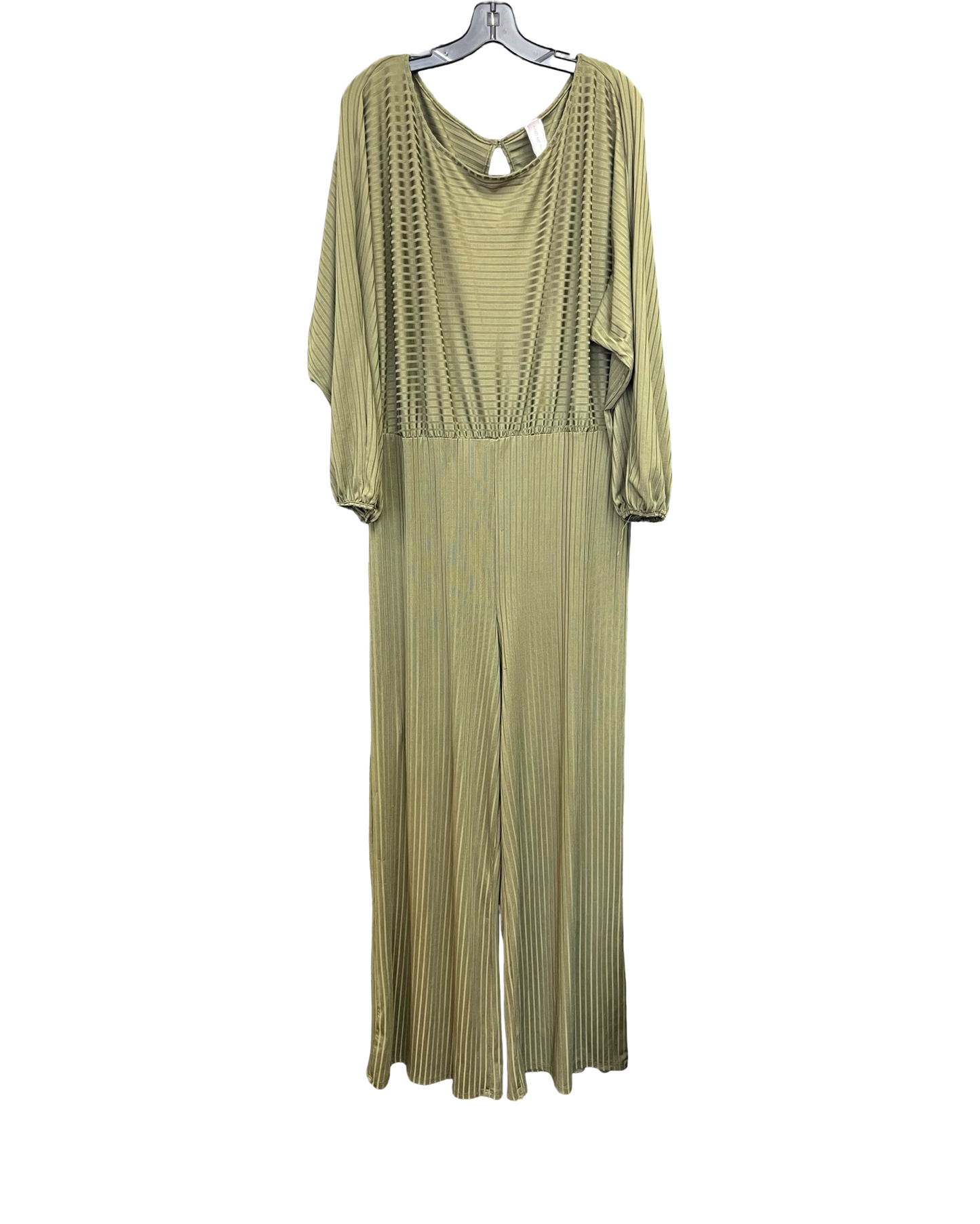 Jumpsuit By Clothes Mentor In Green, Size:3X
