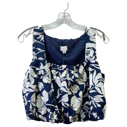 Top Sleeveless By A New Day In Blue & White, Size:S
