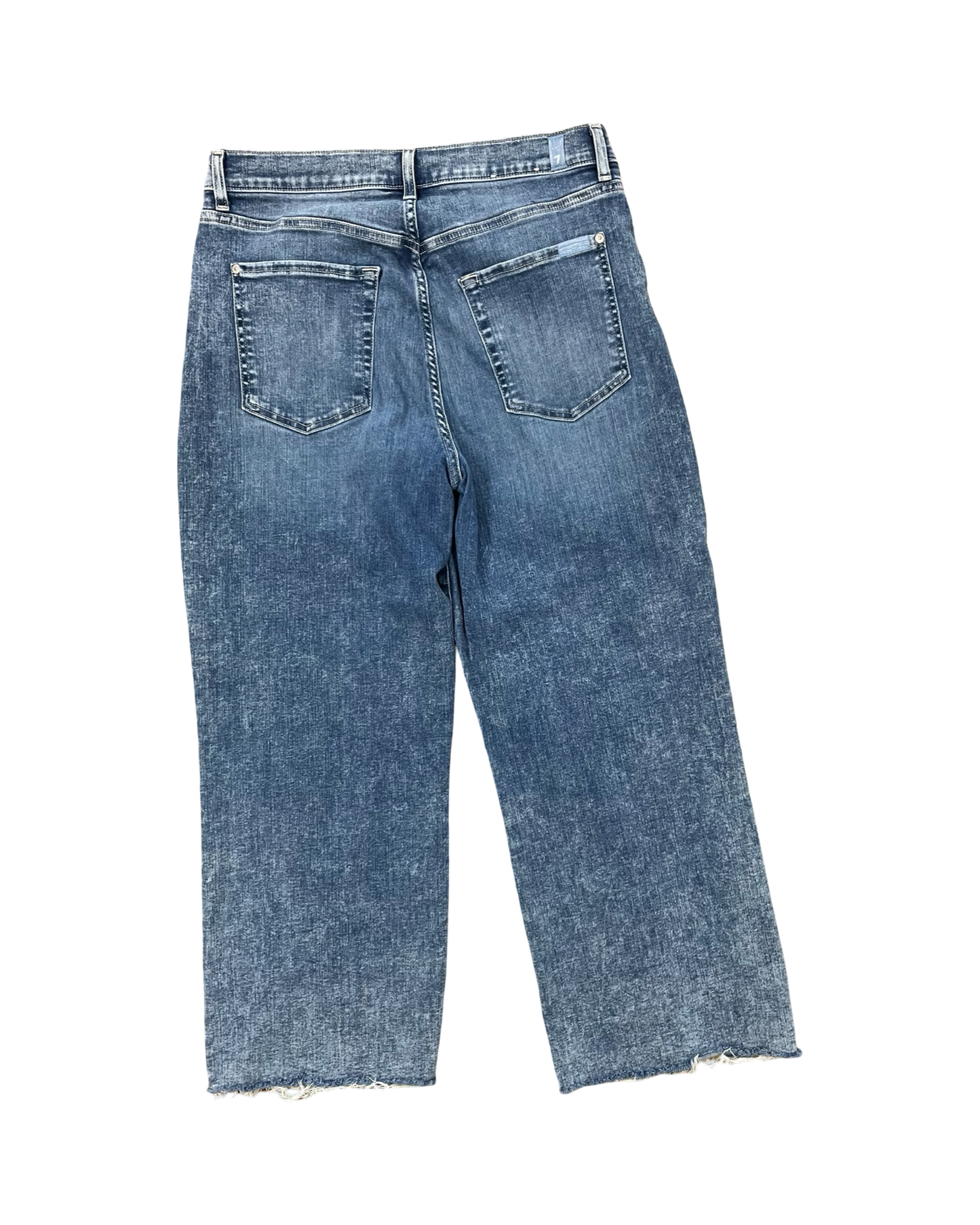 Jeans Cropped By Seven 7 In Blue Denim, Size:12