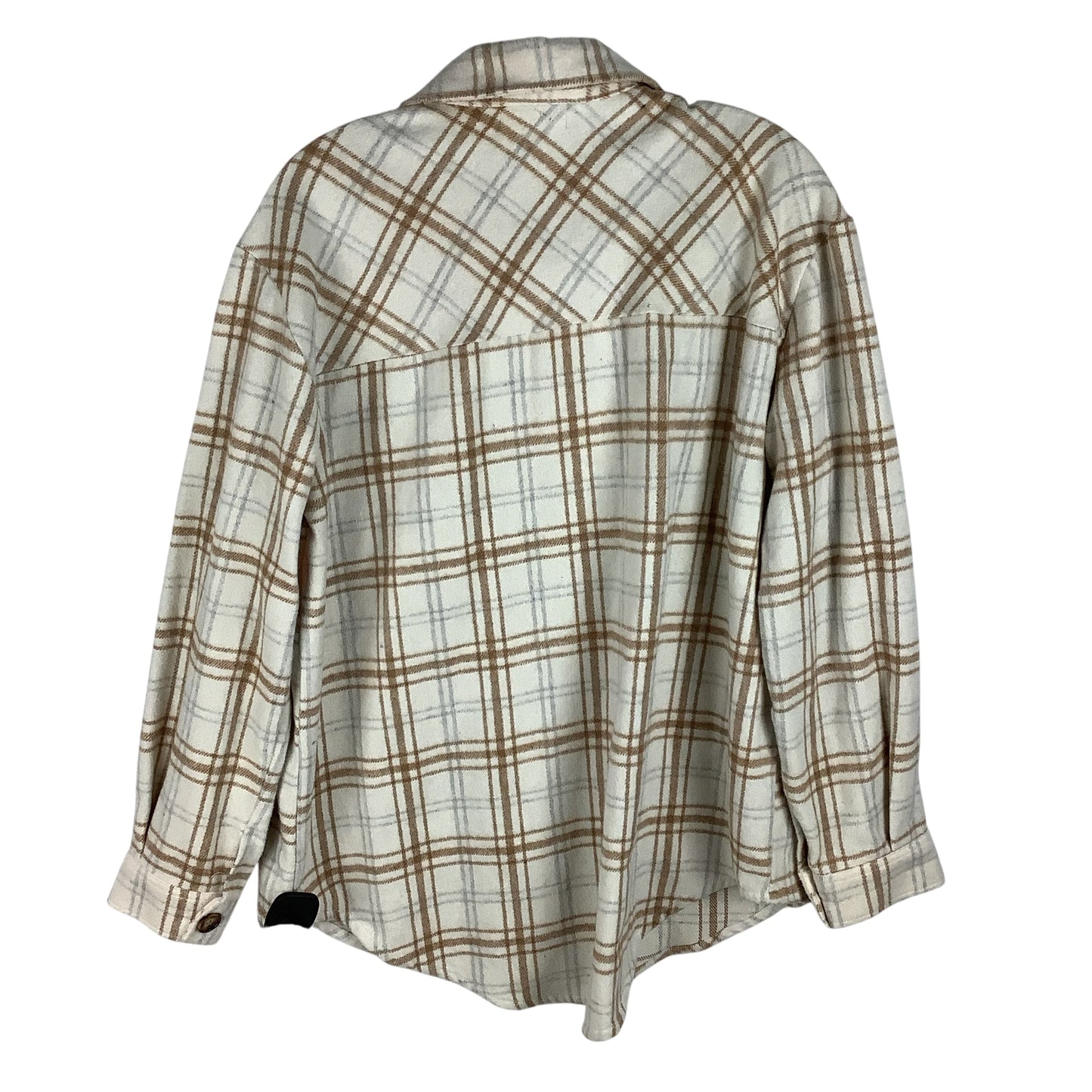 Jacket Shirt By Clothes Mentor In Plaid Pattern, Size: L