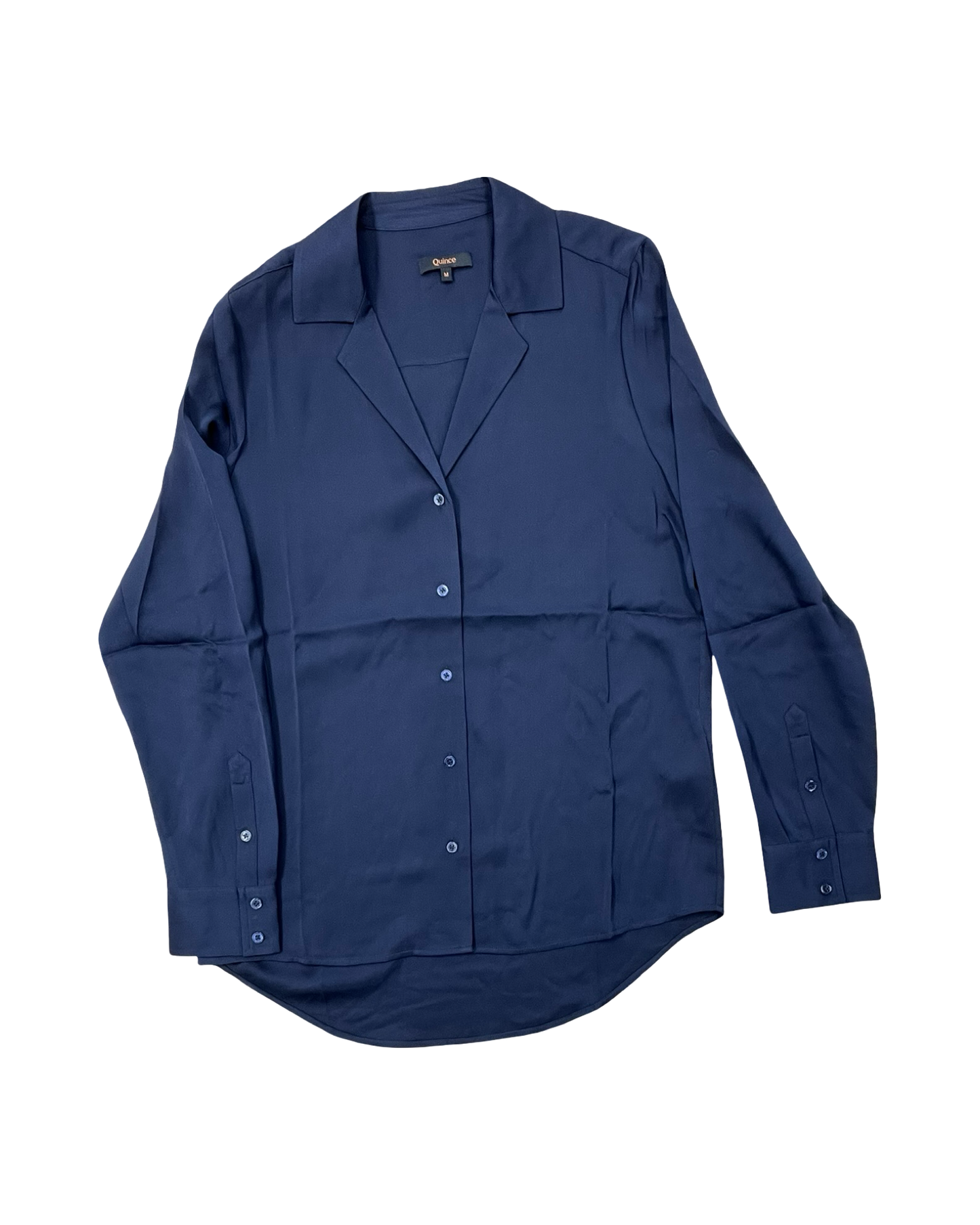 Blouse Ls By Quince In Navy, Size:M