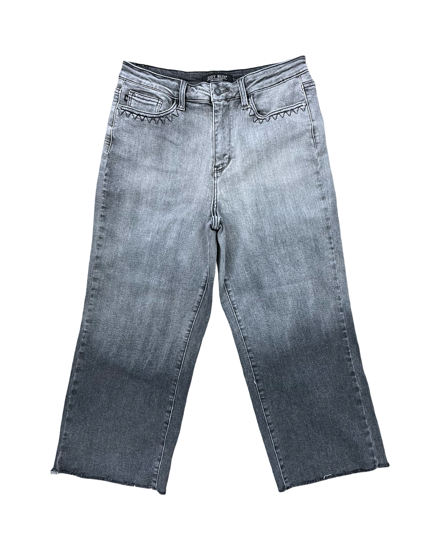 Jeans Straight By Judy Blue In Grey Denim, Size:10
