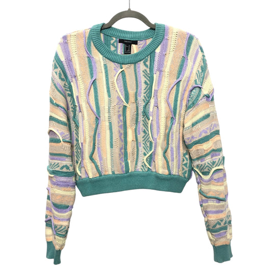 Sweater By Forever 21 In Green & Pink, Size:M