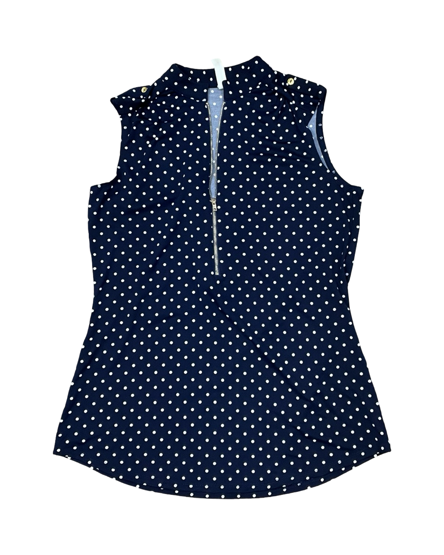 Top Sleeveless By Perseption Concept In Blue & White, Size:S